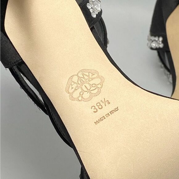 Alexander McQueen Crystal-Embellished Satin High-Heel Sandals size 38.5 - Picture 12 of 12